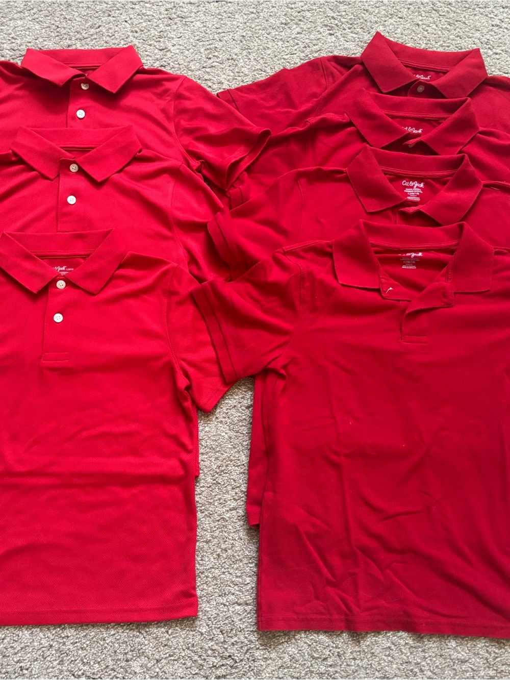 Boys Red Short Sleeve Polo school uniform Lot size 10/12 like NEW!